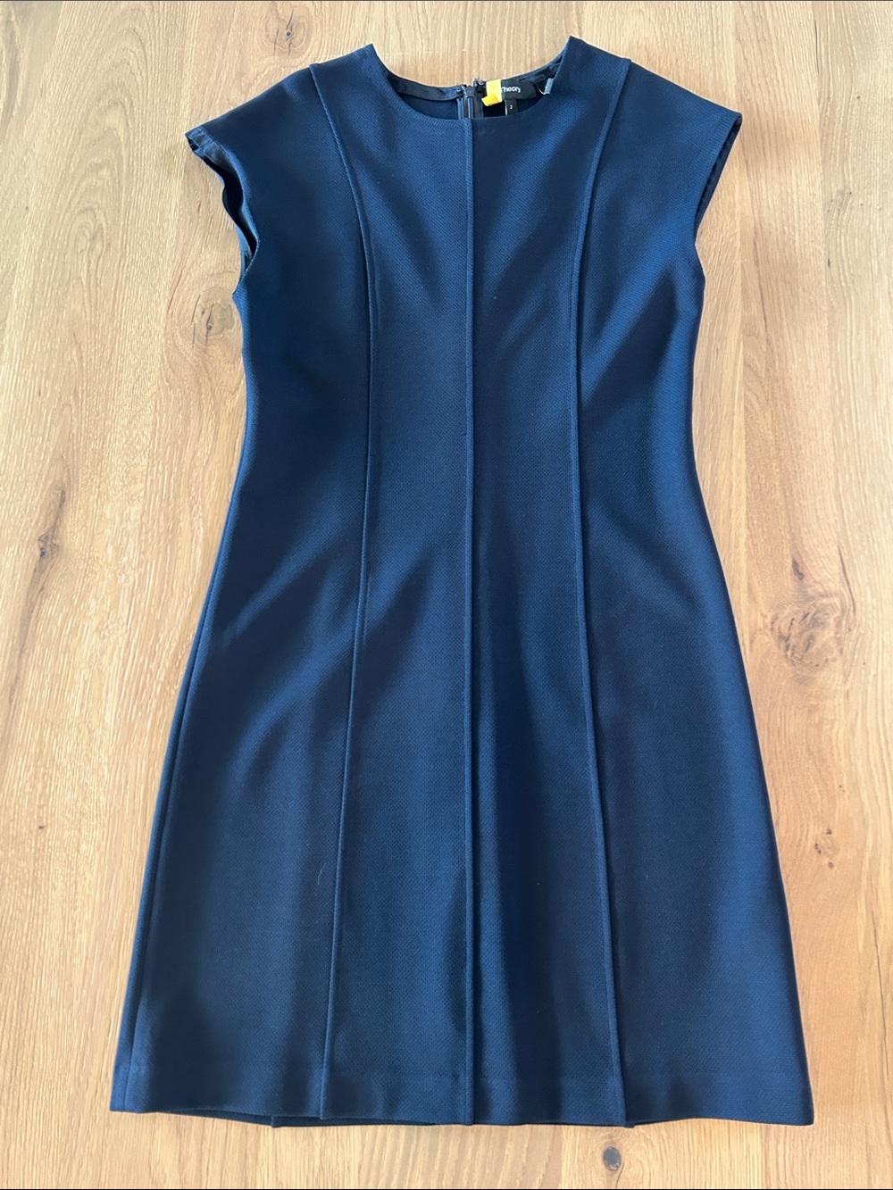 Theory Navy Cap-Sleeve A-Line Sheath Dress